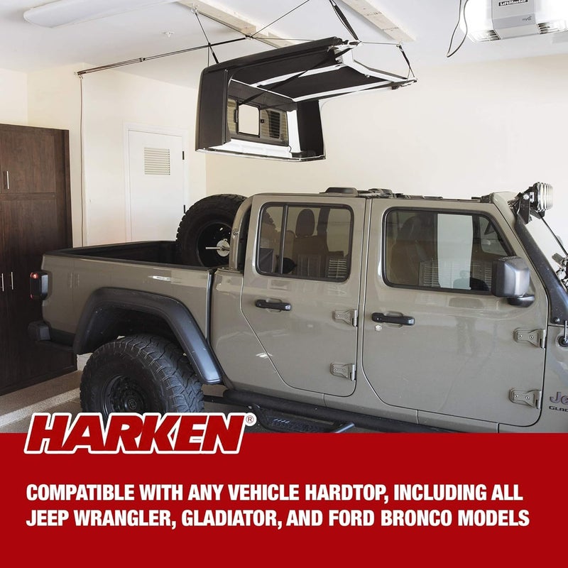 HARKEN - Truck Cap Overhead Garage Storage Hoist  Self-Leveling  Safe Anti-Drop System  Easy One-Person Operation  Smart Garage Organization - Image 3